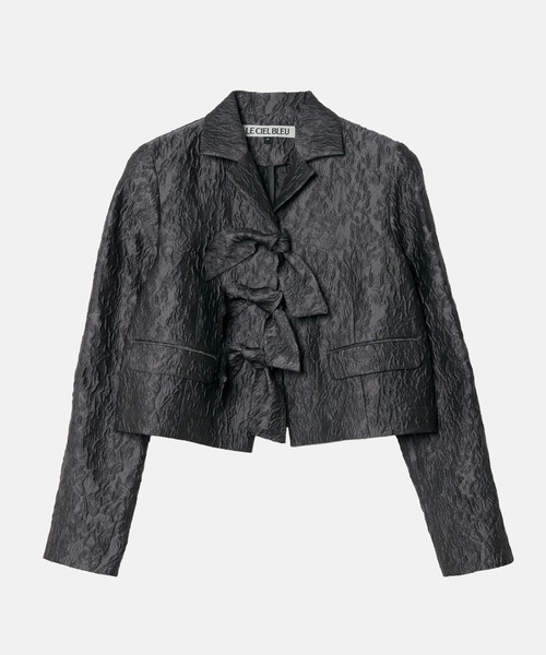 LE CIEL BLEU(ルシェルブルー)の「クロップドジャカードジャケット / Cropped Jacquard Jacket(テーラードジャケット・レディース・ライトグレー/ブラック・38/36)」の15枚目の写真