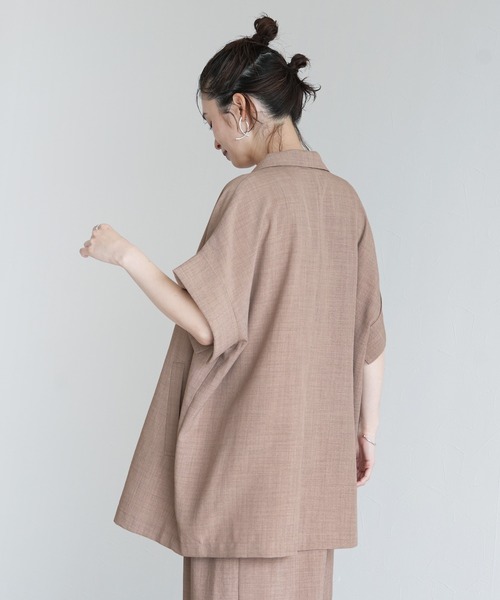 Yeoun(ヨウン)の「リネンライクドルマンビッグジャケット【セットアップ対応】(テーラードジャケット・レディース・ブラック/ベージュ/アイボリー・FREE)」の21枚目の写真