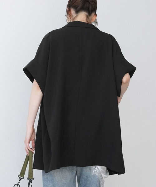 Yeoun(ヨウン)の「リネンライクドルマンビッグジャケット【セットアップ対応】(テーラードジャケット・レディース・ブラック/ベージュ/アイボリー・FREE)」の11枚目の写真