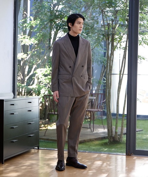 GLOBAL WORK（グローバルワーク）の「ストレッチTW4Bジャケット/Salon de GW/600868（テーラードジャケット・メンズ・ネイビー/モカ・X-LARGE/LARGE/MEDIUM/SMALL）」の19枚目の写真