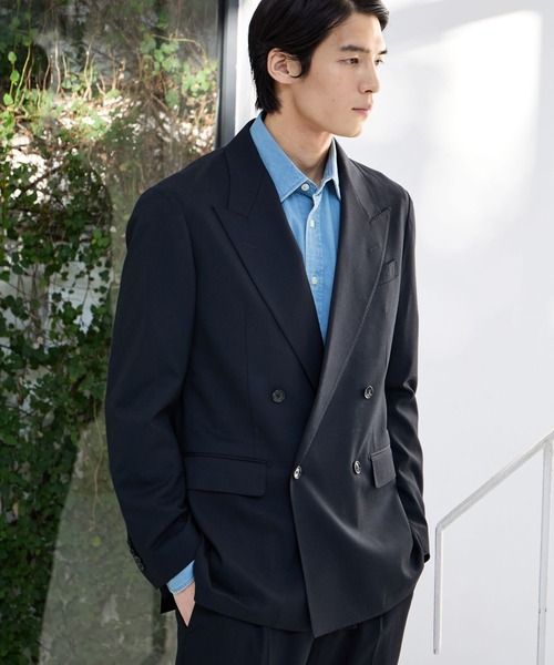 GLOBAL WORK（グローバルワーク）の「ストレッチTW4Bジャケット/Salon de GW/600868（テーラードジャケット・メンズ・ネイビー/モカ・X-LARGE/LARGE/MEDIUM/SMALL）」の3枚目の写真