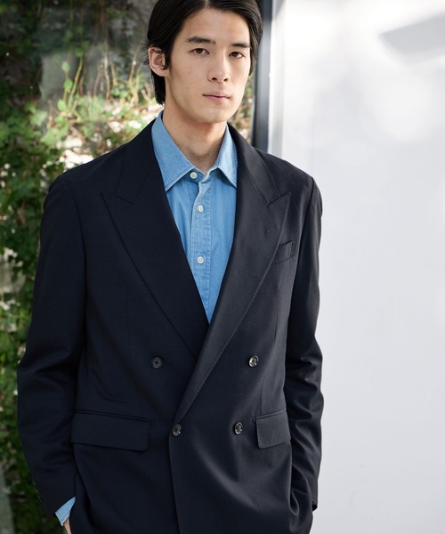 GLOBAL WORK（グローバルワーク）の「ストレッチTW4Bジャケット/Salon de GW/600868（テーラードジャケット・メンズ・ネイビー/モカ・X-LARGE/LARGE/MEDIUM/SMALL）」の6枚目の写真