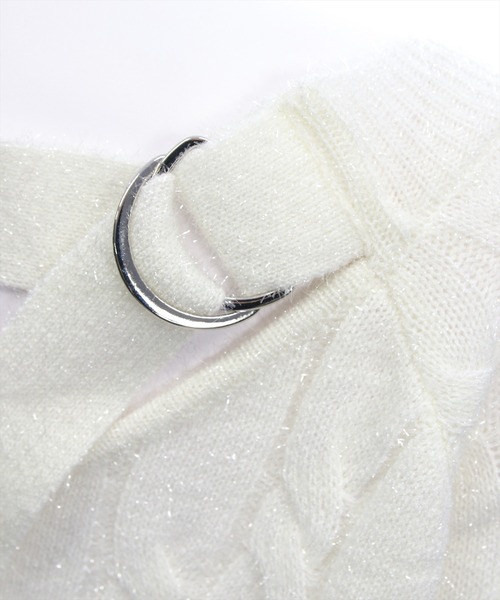 CLEAR BASIC（クリアベーシック）の「前後2wayベルトオープンケーブルニットトップス[大人 フェミニン 上品]≪AW新作≫（ニット/セーター・レディース・サックスブルー/アイボリー/グレー・F）」の21枚目の写真