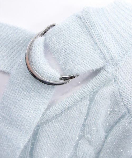 CLEAR BASIC（クリアベーシック）の「前後2wayベルトオープンケーブルニットトップス[大人 フェミニン 上品]≪AW新作≫（ニット/セーター・レディース・サックスブルー/アイボリー/グレー・F）」の20枚目の写真