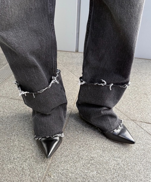 Lui's（ルイス）の「ダブルウエストボーイズデニム（デニムパンツ・レディース・ブラック/インディゴブルー・38/36）」の12枚目の写真