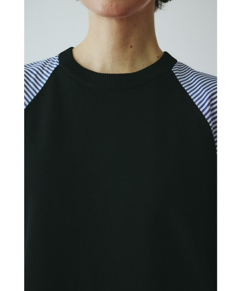 HeRIN.CYE(ヘリンドットサイ)の「Volume sleeve knit dress ボリュームスリーブニットドレス(ワンピース・レディース・ブラック/オフホワイト/ブルー・FREE)」の7枚目の写真