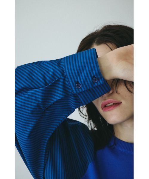 HeRIN.CYE(ヘリンドットサイ)の「Volume sleeve knit dress ボリュームスリーブニットドレス(ワンピース・レディース・ブラック/オフホワイト/ブルー・FREE)」の21枚目の写真