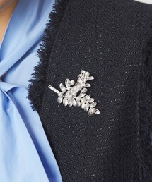 green label relaxing（グリーンレーベルリラクシング）の「リーフ＆フェイクパール ブローチ（ブローチ/コサージュ）」