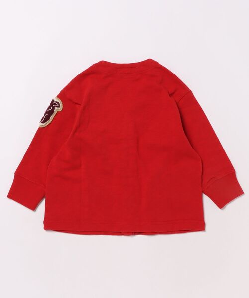 DENIM DUNGAREE（デニムダンガリー）の「Patch Cardigan（Tシャツ/カットソー・キッズ・レッド・125/115/105）」の2枚目の写真