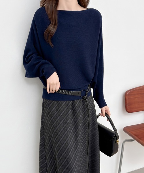 ABITOKYO（アビトーキョー）の「ドルマンニットプルオーバーセットアップ（セットアップ・レディース・モカ/ネイビー/ブラック・FREE）」の14枚目の写真