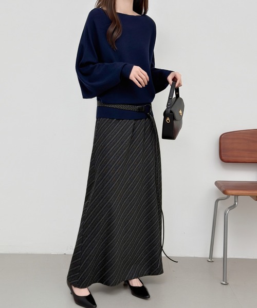 ABITOKYO（アビトーキョー）の「ドルマンニットプルオーバーセットアップ（セットアップ・レディース・モカ/ネイビー/ブラック・FREE）」の16枚目の写真