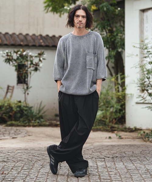 CAMBIO(カンビオ)の「mp14475- Ripple Wide Straight Pants ワイドストレートパンツ(S62326cmb)(その他パンツ・メンズ・ベージュ/チャコール/ブラック・L/M/S)」の22枚目の写真