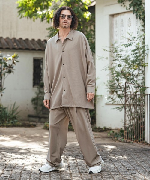 CAMBIO(カンビオ)の「mp14475- Ripple Wide Straight Pants ワイドストレートパンツ(S62326cmb)(その他パンツ・メンズ・ベージュ/チャコール/ブラック・L/M/S)」の8枚目の写真
