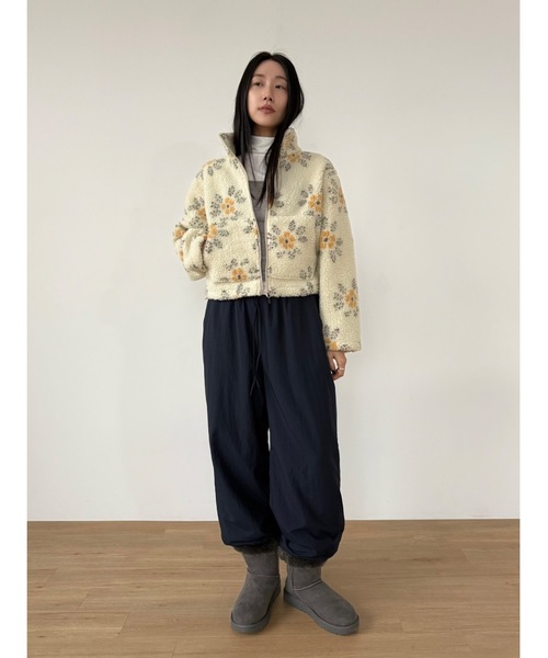 Didot.showroom（ディドット ショールーム）の「フラワーボアジップアップブルゾン（ブルゾン・レディース・クリーム/ブラウン・FREE）」の13枚目の写真