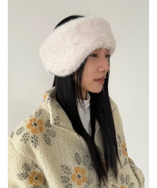 Didot.showroom（ディドット ショールーム）の「フラワーボアジップアップブルゾン（ブルゾン・レディース・クリーム/ブラウン・FREE）」の18枚目の写真