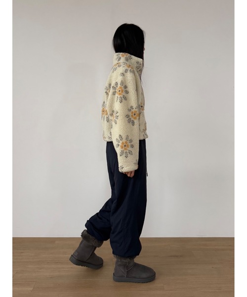Didot.showroom（ディドット ショールーム）の「フラワーボアジップアップブルゾン（ブルゾン・レディース・クリーム/ブラウン・FREE）」の14枚目の写真