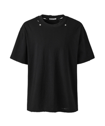 アイレットデミジTシャツ - ブラック