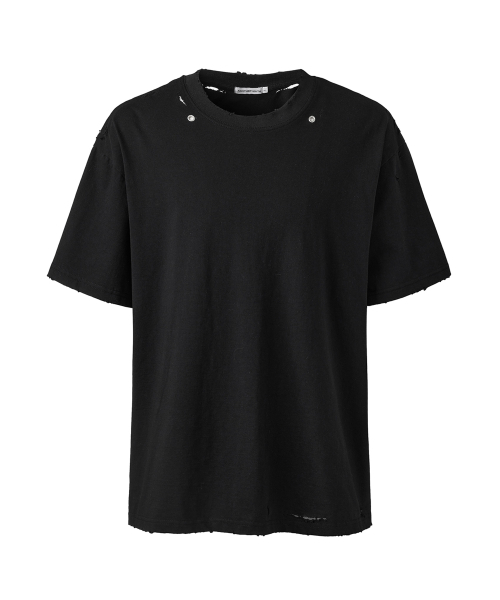 ANOTHERYOUTH(アナザーユース)の「アイレットデミジTシャツ - ブラック(Tシャツ/カットソー・メンズ・その他・1/2)」の1枚目の写真