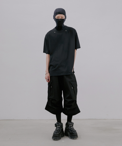 ANOTHERYOUTH(アナザーユース)の「アイレットデミジTシャツ - ブラック(Tシャツ/カットソー・メンズ・その他・1/2)」の3枚目の写真