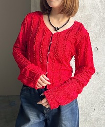 PAGEBOY | フリルカットジャガードロングスリーブ(Tシャツ/カットソー)