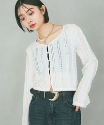 PAGEBOY | フリルカットジャガードロングスリーブ(Tシャツ/カットソー)