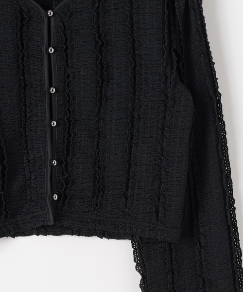 PAGEBOY（ページボーイ）の「フリルカットジャガードロングスリーブ（Tシャツ/カットソー・レディース・レッド/オフホワイト/ブラック・FREE）」の20枚目の写真