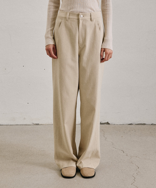 ARTID（アルティーダ）の「リラックスドツイルコットンパンツ_LIGHT BEIGE（デニムパンツ・レディース・ライトベージュ・S/M）」の3枚目の写真