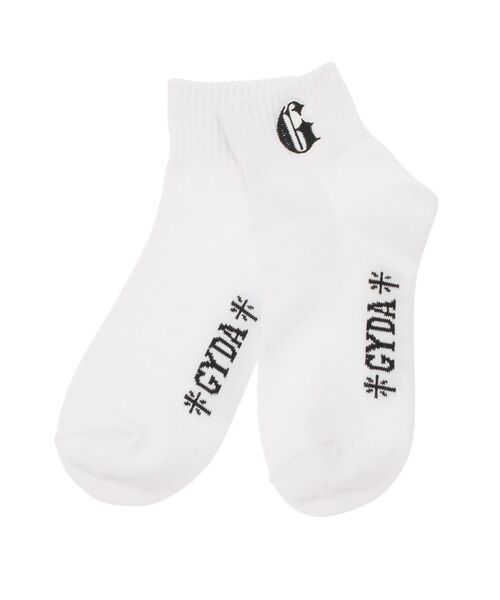 GYDA(ジェイダ)の「ONE G POINTショートSOX(ソックス/靴下・レディース・ブラック/オフホワイト・FREE)」の7枚目の写真