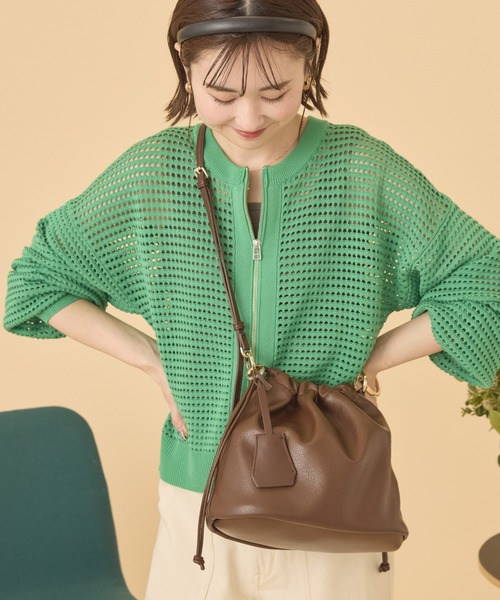 AMERICAN HOLIC(アメリカンホリック)の「【ZOZO限定】3WAY巾着ショルダーバッグ(ショルダーバッグ・レディース・ブラック/ブルー/グレイッシュベージュ/シルバー/ライトベージュ/ダークブラウン・FREE)」の11枚目の写真