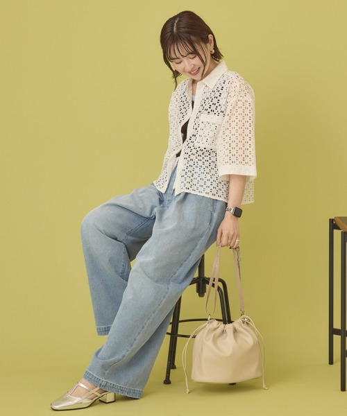 AMERICAN HOLIC(アメリカンホリック)の「【ZOZO限定】3WAY巾着ショルダーバッグ(ショルダーバッグ・レディース・ブラック/ブルー/グレイッシュベージュ/シルバー/ライトベージュ/ダークブラウン・FREE)」の14枚目の写真