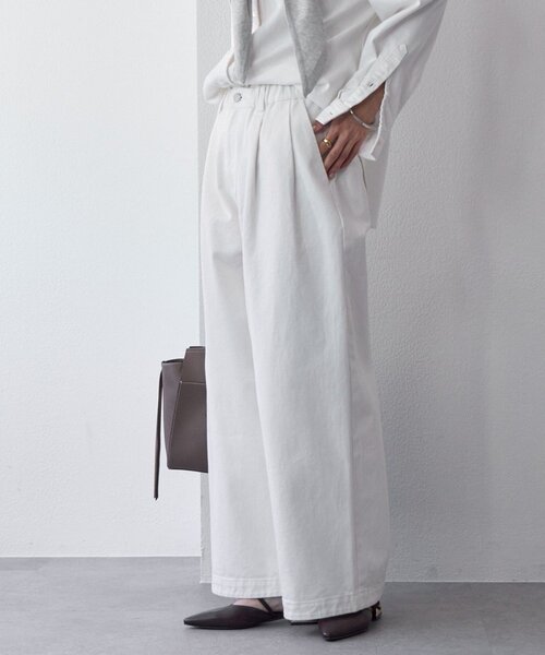 RIVE DROITE(リヴドロワ)の「【A・MONN(アモン)】ホワイトデニムパンツ(デニムパンツ・レディース・ホワイト・38/36)」の1枚目の写真