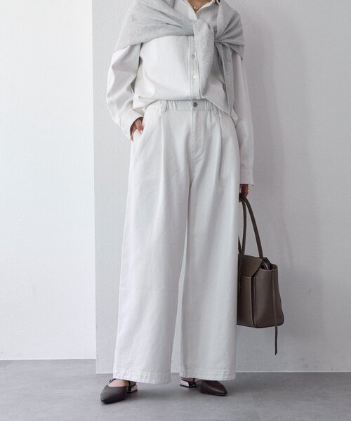 RIVE DROITE(リヴドロワ)の「【A・MONN(アモン)】ホワイトデニムパンツ(デニムパンツ・レディース・ホワイト・38/36)」の6枚目の写真