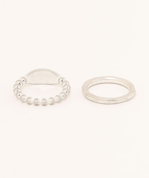 TINA：JOJUN（ティーナジョジュン）の「ボールリング＆ラウンドプレーン リングセット TINA：JOJUN（リング・レディース・シルバー・13号/11号）」の7枚目の写真