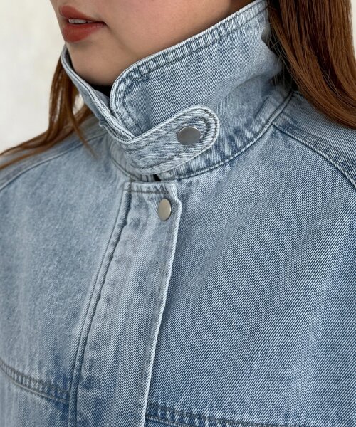CPCM(シーピーシーエム)の「ラグランビッグデニムジャケット(ブルゾン・レディース・ブラック/ブルー/ネイビー・FREE)」の18枚目の写真