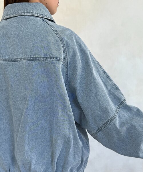 CPCM(シーピーシーエム)の「ラグランビッグデニムジャケット(ブルゾン・レディース・ブラック/ブルー/ネイビー・FREE)」の19枚目の写真
