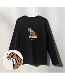 OHP x MOAI タイガー no.2 ベーシック長袖Tシャツ
