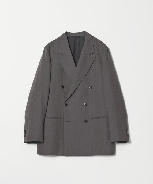 Steven Alan(スティーブンアラン)の「<Steven Alan> ウール オックスフォード ダブルブレステッド 6B ジャケット(テーラードジャケット・メンズ・ブラック/グレー・XL/L/M/S)」の2枚目の写真