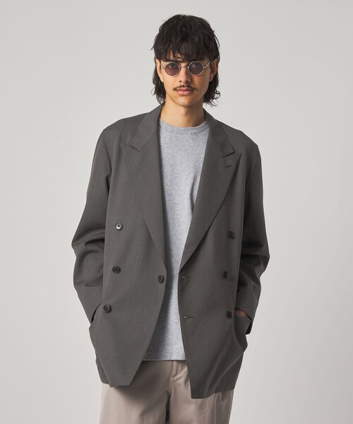 Steven Alan(スティーブンアラン)の「<Steven Alan> ウール オックスフォード ダブルブレステッド 6B ジャケット(テーラードジャケット・メンズ・ブラック/グレー・XL/L/M/S)」の4枚目の写真
