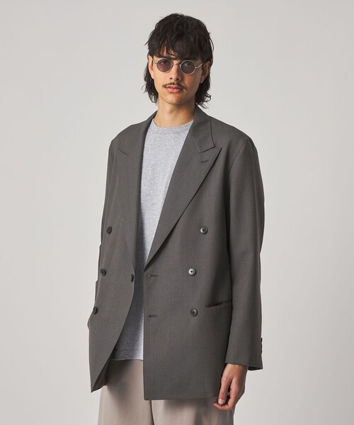 Steven Alan(スティーブンアラン)の「<Steven Alan> ウール オックスフォード ダブルブレステッド 6B ジャケット(テーラードジャケット・メンズ・ブラック/グレー・XL/L/M/S)」の5枚目の写真