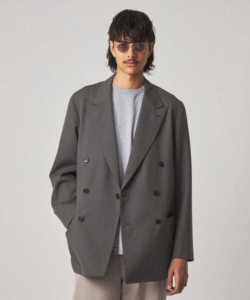 Steven Alan(スティーブンアラン)の「<Steven Alan> ウール オックスフォード ダブルブレステッド 6B ジャケット(テーラードジャケット・メンズ・ブラック/グレー・XL/L/M/S)」の6枚目の写真