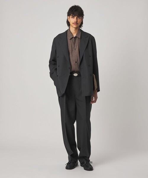 Steven Alan(スティーブンアラン)の「<Steven Alan> ウール オックスフォード ダブルブレステッド 6B ジャケット(テーラードジャケット・メンズ・ブラック/グレー・XL/L/M/S)」の7枚目の写真