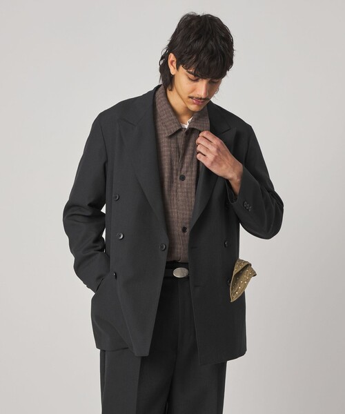 Steven Alan(スティーブンアラン)の「<Steven Alan> ウール オックスフォード ダブルブレステッド 6B ジャケット(テーラードジャケット・メンズ・ブラック/グレー・XL/L/M/S)」の10枚目の写真