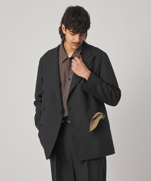 Steven Alan(スティーブンアラン)の「<Steven Alan> ウール オックスフォード ダブルブレステッド 6B ジャケット(テーラードジャケット・メンズ・ブラック/グレー・XL/L/M/S)」の12枚目の写真