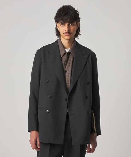 Steven Alan(スティーブンアラン)の「<Steven Alan> ウール オックスフォード ダブルブレステッド 6B ジャケット(テーラードジャケット・メンズ・ブラック/グレー・XL/L/M/S)」の13枚目の写真