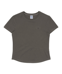(w) TCM mini logo curved T (grey)