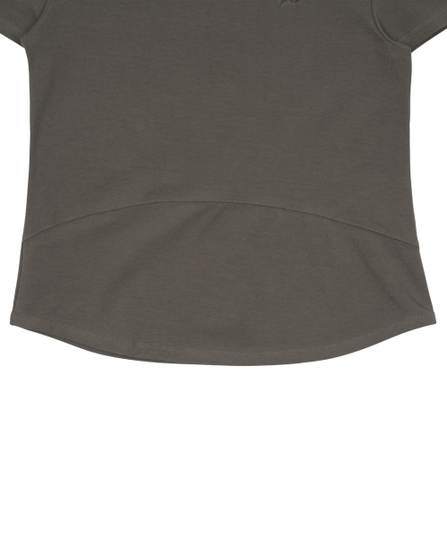 THECOLDESTMOMENT（ザコールデストモーメント）の「(w) TCM mini logo curved T (grey)（Tシャツ/カットソー・レディース・その他・ONE SIZE）」の5枚目の写真