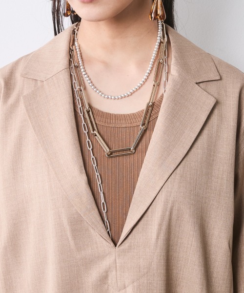 CHIC STYLE（シックスタイル）の「テーラードカラーロングワンピース＜大きいサイズ有＞シックスタイル（ワンピース・レディース・ベージュ/ブラック・M/L/LL/3L/4L/5L）」の15枚目の写真