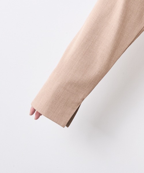 CHIC STYLE（シックスタイル）の「テーラードカラーロングワンピース＜大きいサイズ有＞シックスタイル（ワンピース・レディース・ベージュ/ブラック・M/L/LL/3L/4L/5L）」の16枚目の写真