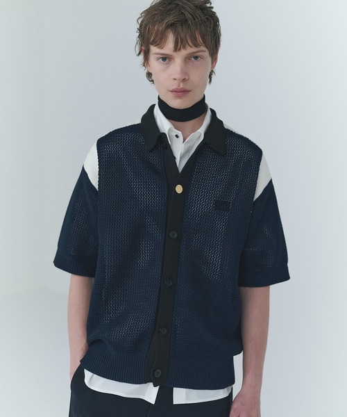 CULLNI（クルニ）の「Mesh Knit Short Sleeve Jacket（ニット/セーター