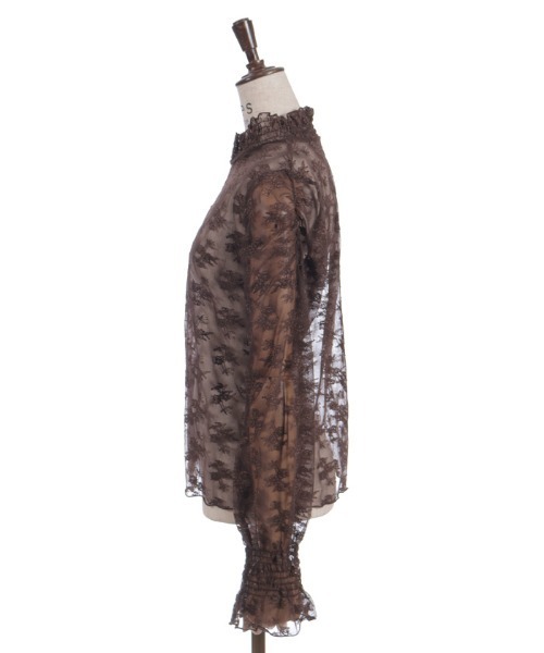 axes femme(アクシーズファム)の「フラワーレースシアーインナー(Tシャツ/カットソー・レディース・ブラック/ホワイト/ブラウン・FREE)」の9枚目の写真